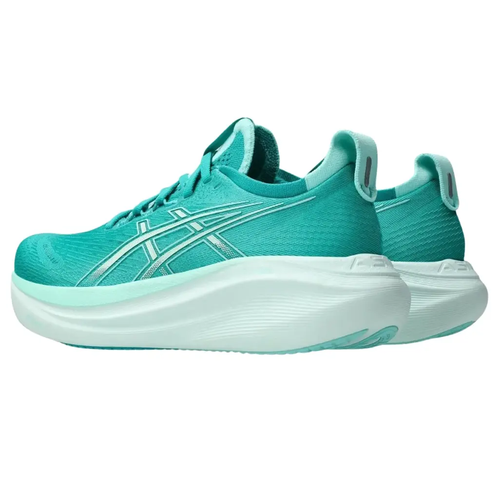 Asics Gel-Nimbus 27 Damen grün Laufschuh Ansischt von hinten