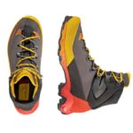 La Sportiva Aequilibrium Hike GTX Herren grau-gelb-rot Oberseite und Seitenansicht
