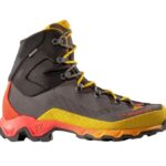 La Sportiva Aequilibrium Hike GTX Herren grau-gelb-rot Wanderschuh Seitenansicht