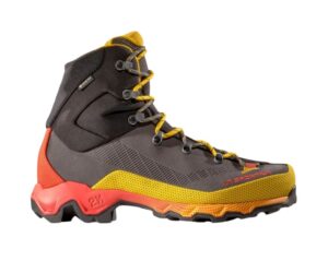 La Sportiva Aequilibrium Hike GTX Herren grau-gelb-rot Wanderschuh Seitenansicht