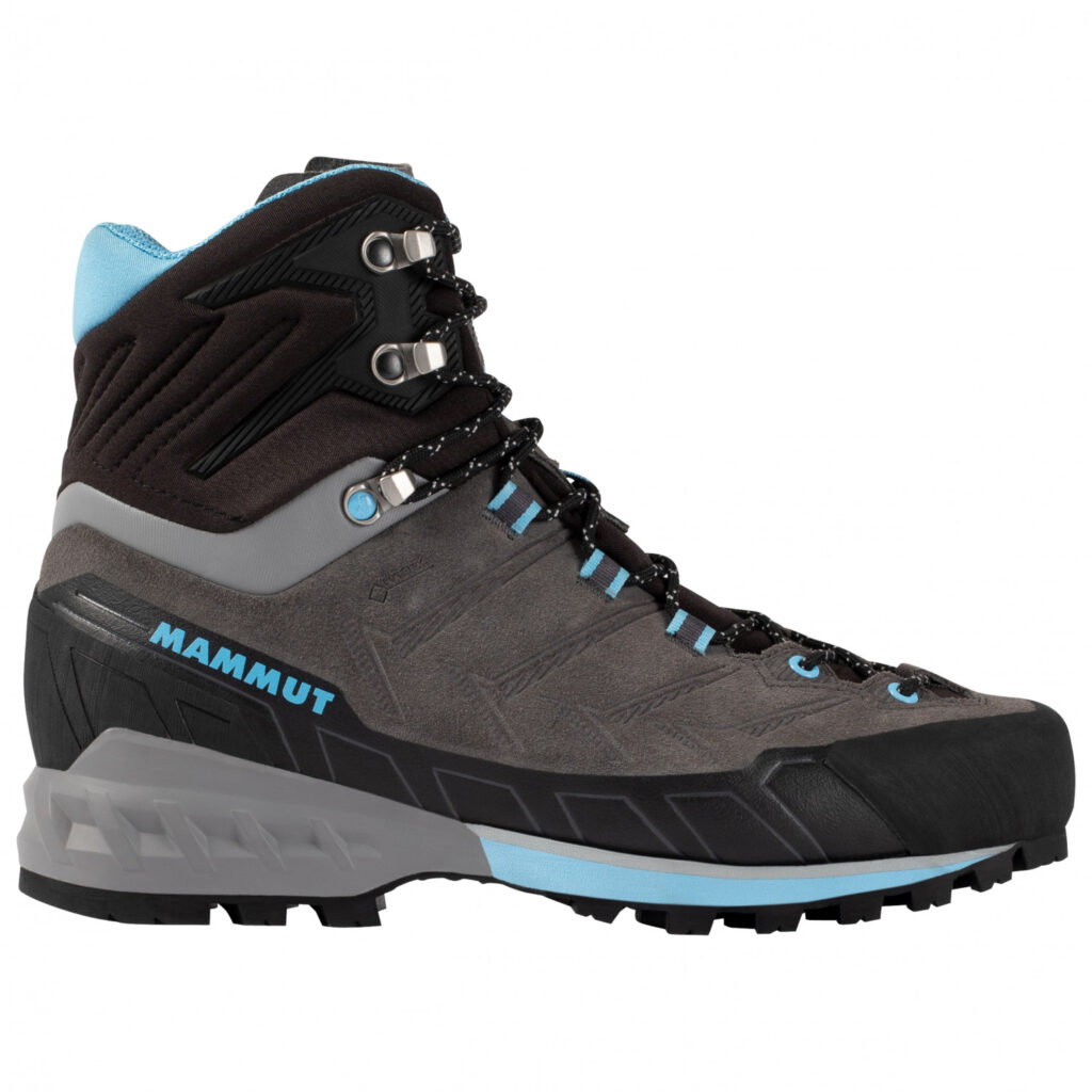 Mammut Kento Tour High GTX Damen grau-hellblau Wanderschuh Seitenansicht