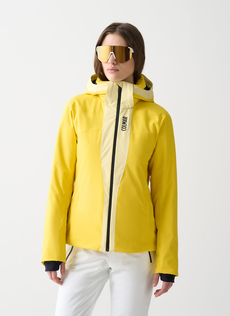 Colmar Skijacke Yin & Yang Damen in Gelb – Frontansicht