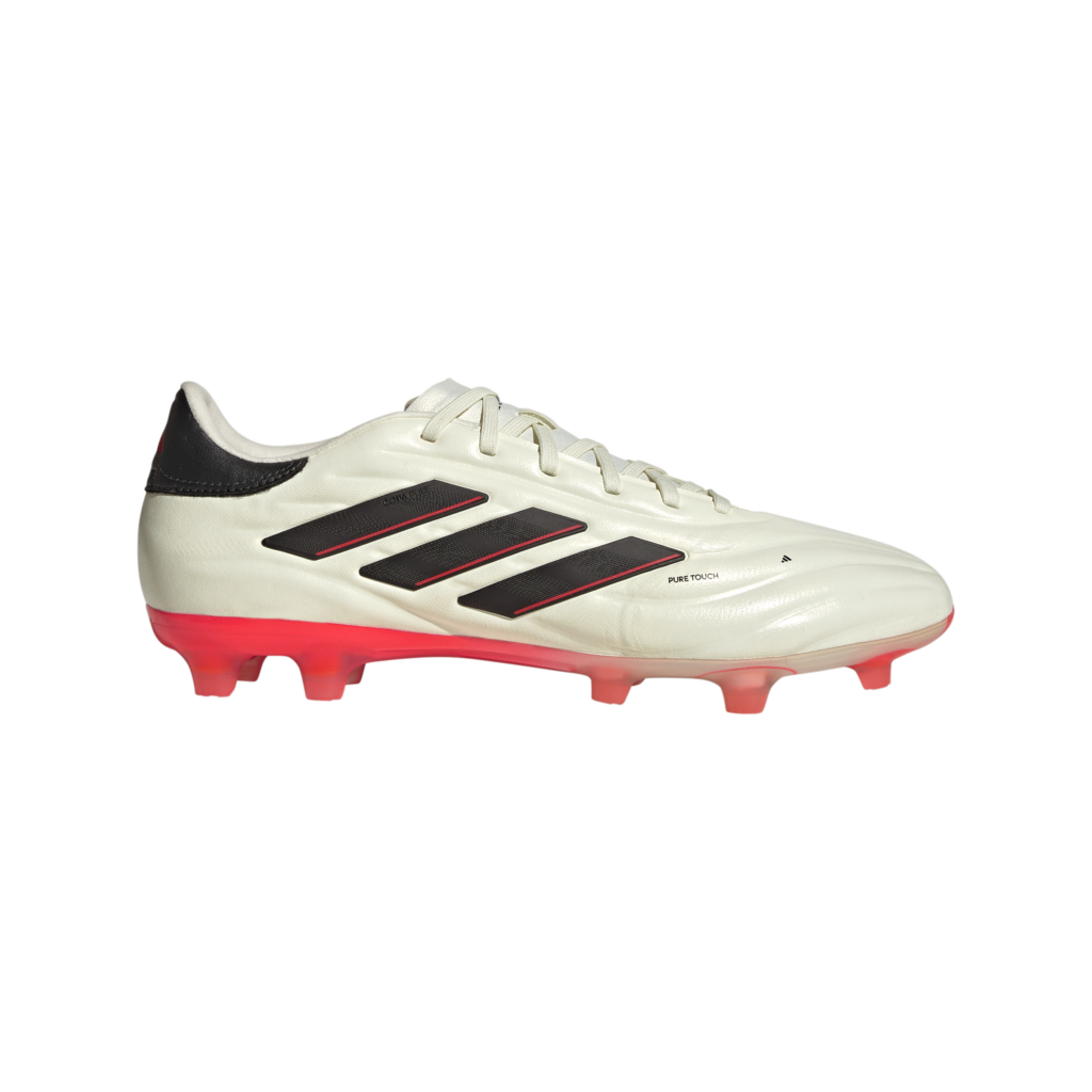 adidas Copa Pure 2 Pro FG Fußballschuh in Cremeweiß/Rot – Seitenansicht