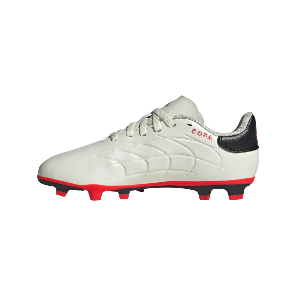 adidas Copa Pure 2 Club FxG Kinder-Fußballschuh in Cremeweiß/Rot – Innenseite