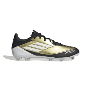 Adidas F50 League FG/MG Messi Fußballschuh gold schwarz Seitenansicht