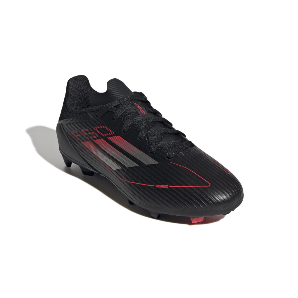 Adidas F50 League Kinder Fußballschuh schwarz Frontalansicht