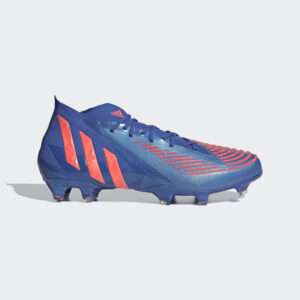 adidas Predator Elite FG Fußballschuh in Blau/Rot – Seitenansicht