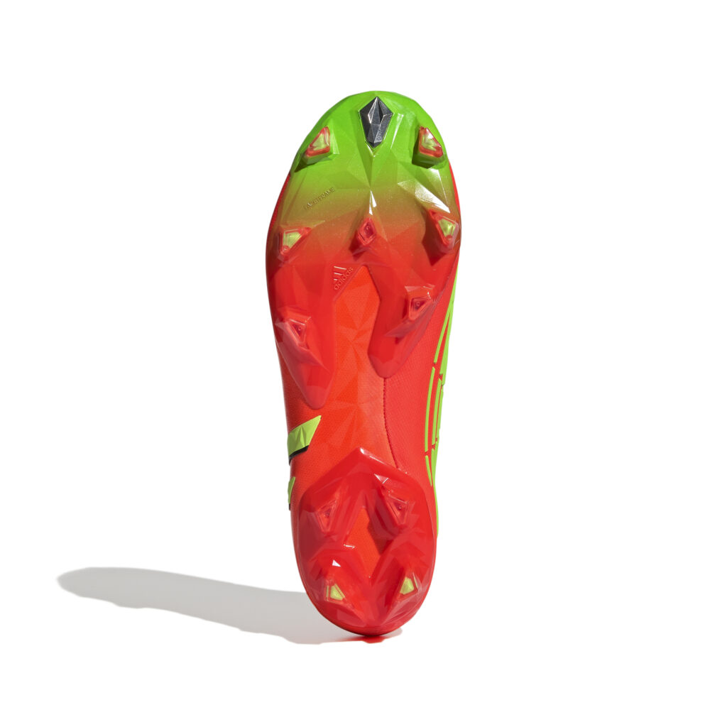 adidas Predator Edge.1 FG Fußballschuh in Rot/Neongrün – sohle