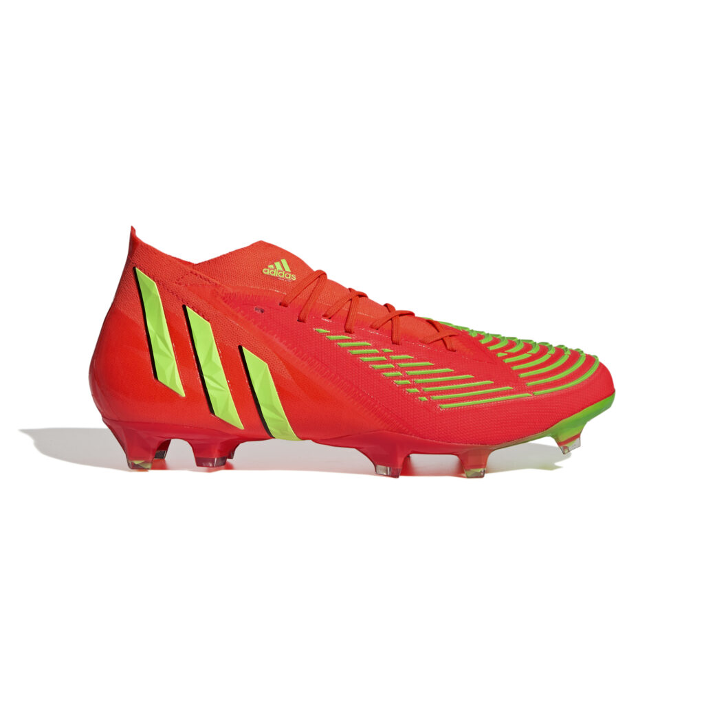adidas Predator Edge.1 FG Fußballschuh in Rot/Neongrün – Seitenansicht
