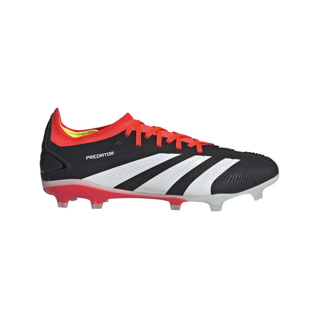 adidas Predator Pro FG Fußballschuh in Schwarz/Rot – Seitenansicht