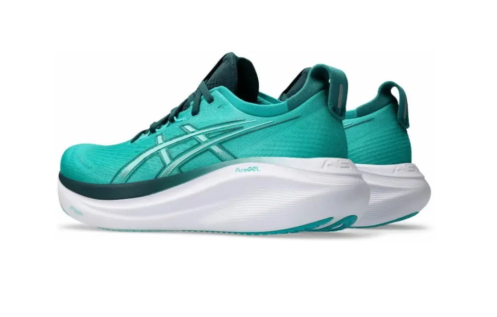 Asics Gel-Nimbus 27 Herren grün Laufschuh Rückseite