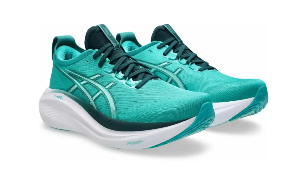Asics Gel-Nimbus 27 Herren grün Laufschuh Vorderseite