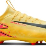 Nike Mercurial Vapor 16 Academy KM Kinder Fußballschuh gelb Seitenansicht
