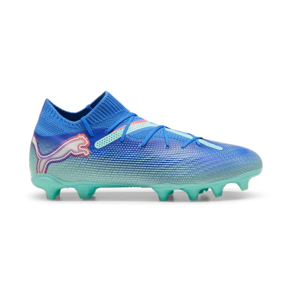 Puma Future 7 Pro FG/AG Fußballschuh blau Seitenansicht