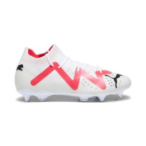 Puma Future Pro MxSG Fußballschuh in Weiß/Rot – Seitenansicht