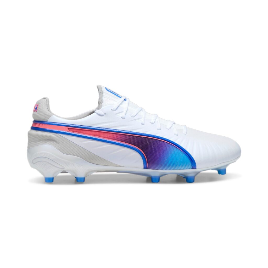 Puma King Ultimate FG/AG Fußballschuh weiß Seitenansicht