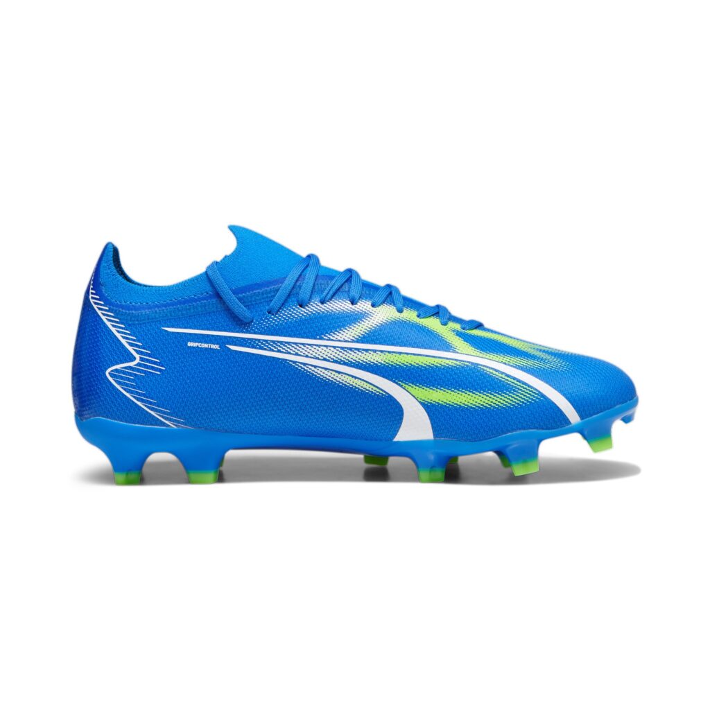 Puma Ultra Match FG/AG Fußballschuh in Blau – Seitenansicht