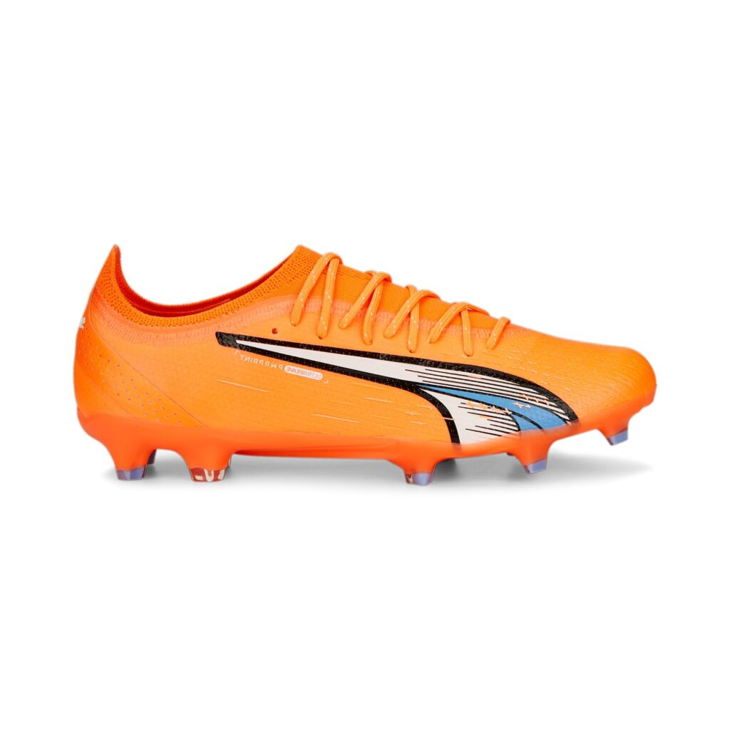 Puma Ultra Ultimate FG/AG Fußballschuh in Orange – Seitenansicht