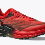 Hoka Speedgoat 5 GTX Herren-Trailrunningschuh in Rot/Schwarz – vorderseite