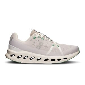 ON Cloudsurfer Herren-Laufschuh in Weiß/Grün – Seitenansicht
