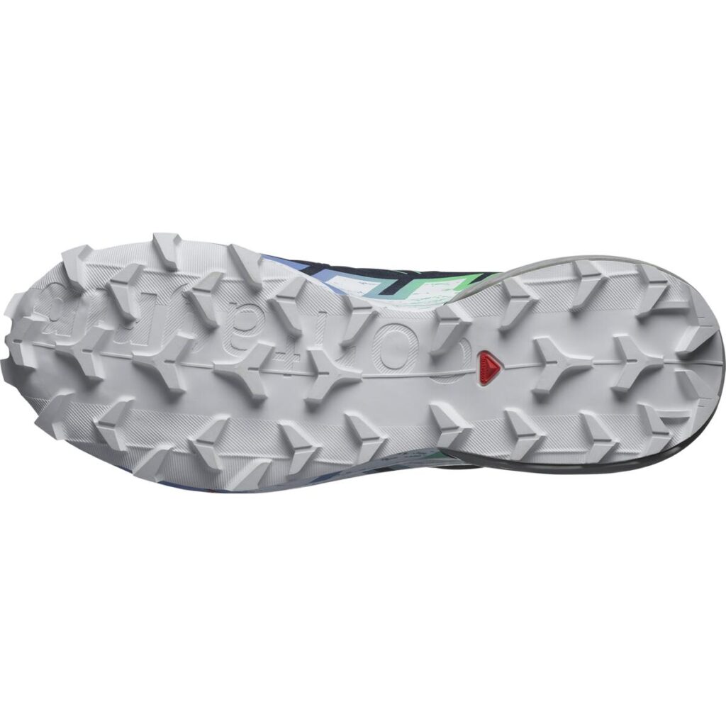 Salomon Speedcross 6 GTX Damen-Trailrunningschuh in Dunkelblau/Grün – Sohle