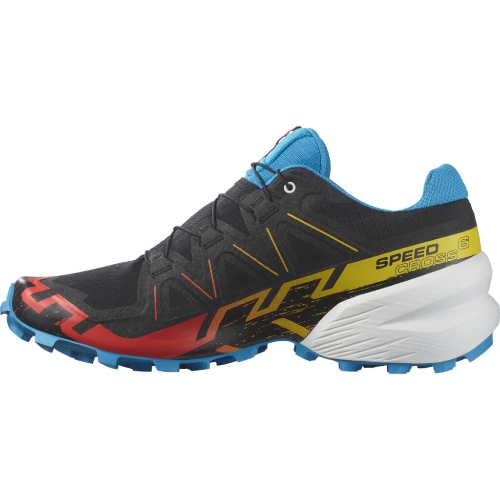 Salomon Speedcross 6 Herren-Trailrunningschuh in Schwarz/Blau/Rot – Innenseite