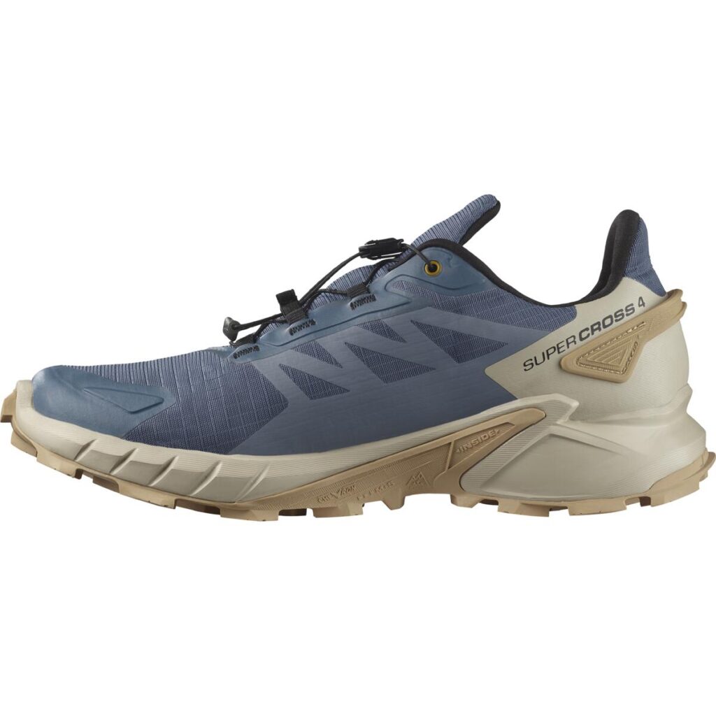 Salomon Supercross 4 GTX Herren-Trailrunningschuh in Blau/Beige – Innenseite