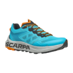 SCARPA Spin Planet Herren-Trailrunningschuh in Türkis/Orange – vorderseite