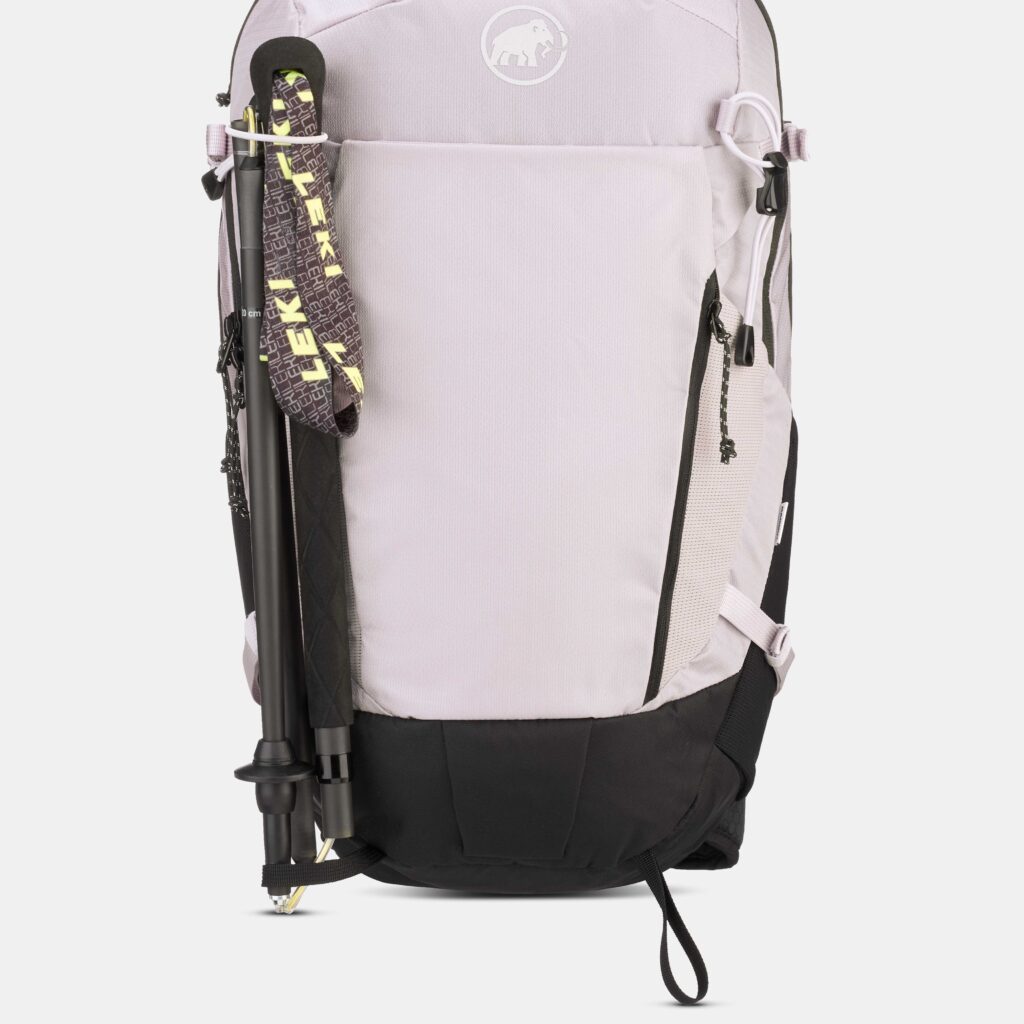 Mammut Lithium 25 Damen lila Trekkingstock-Halterung mit Leki-Stöcken