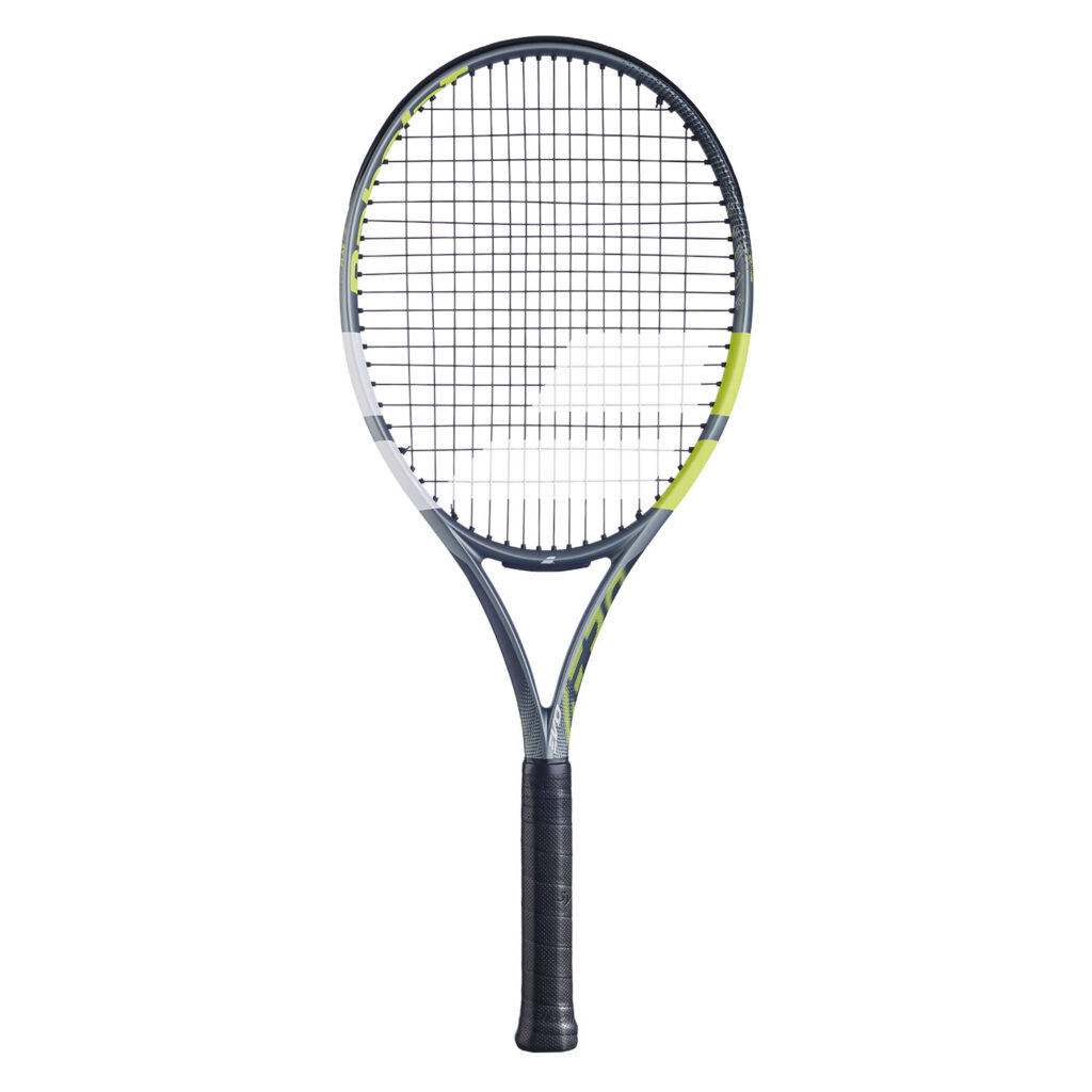 Babolat Evo Aero Gen 2 Tennisschläger grau gelb besaitet Vorderansicht
