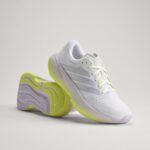 Adidas Supernova Rise 3 Damen Laufschuh weiß gelb Paar mit Außensohle und Seitenansicht