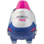 Mizuno Morelia Neo IV Beta Elite FG Fußballschuhe weiß blau von Rückseite