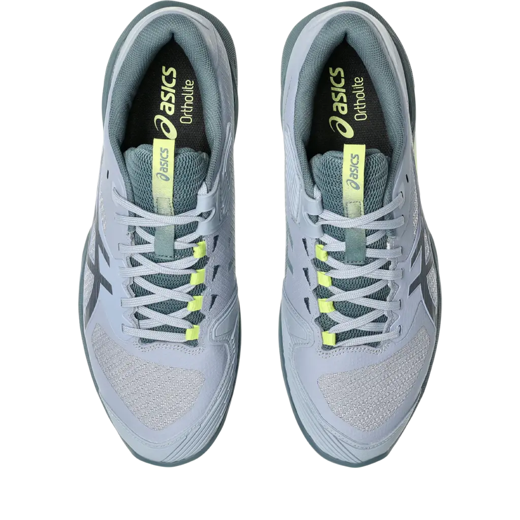 Asics Solution Speed FF 4 Clay Herren Tennisschuh grau blau Oberseite