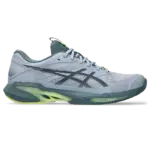 Asics Solution Speed FF 4 Clay Herren Tennisschuh grau blau Seitenansicht