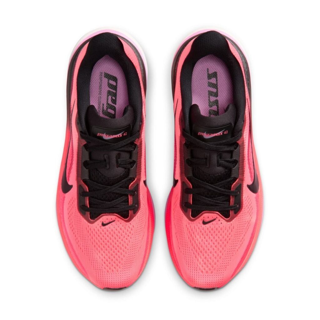 Nike Air Zoom Pegasus 42 Damen pink Draufsicht mit Innenausstattung