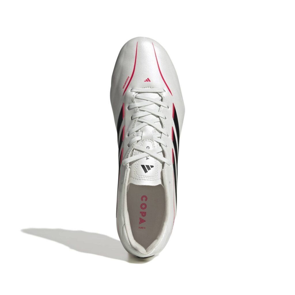 Adidas Copa Pure IV League FG Fußballschuh grau-rot Detailansicht Oben