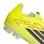 Adidas F50 Club Kinder Fußballschuh gelb Detailansicht hinten