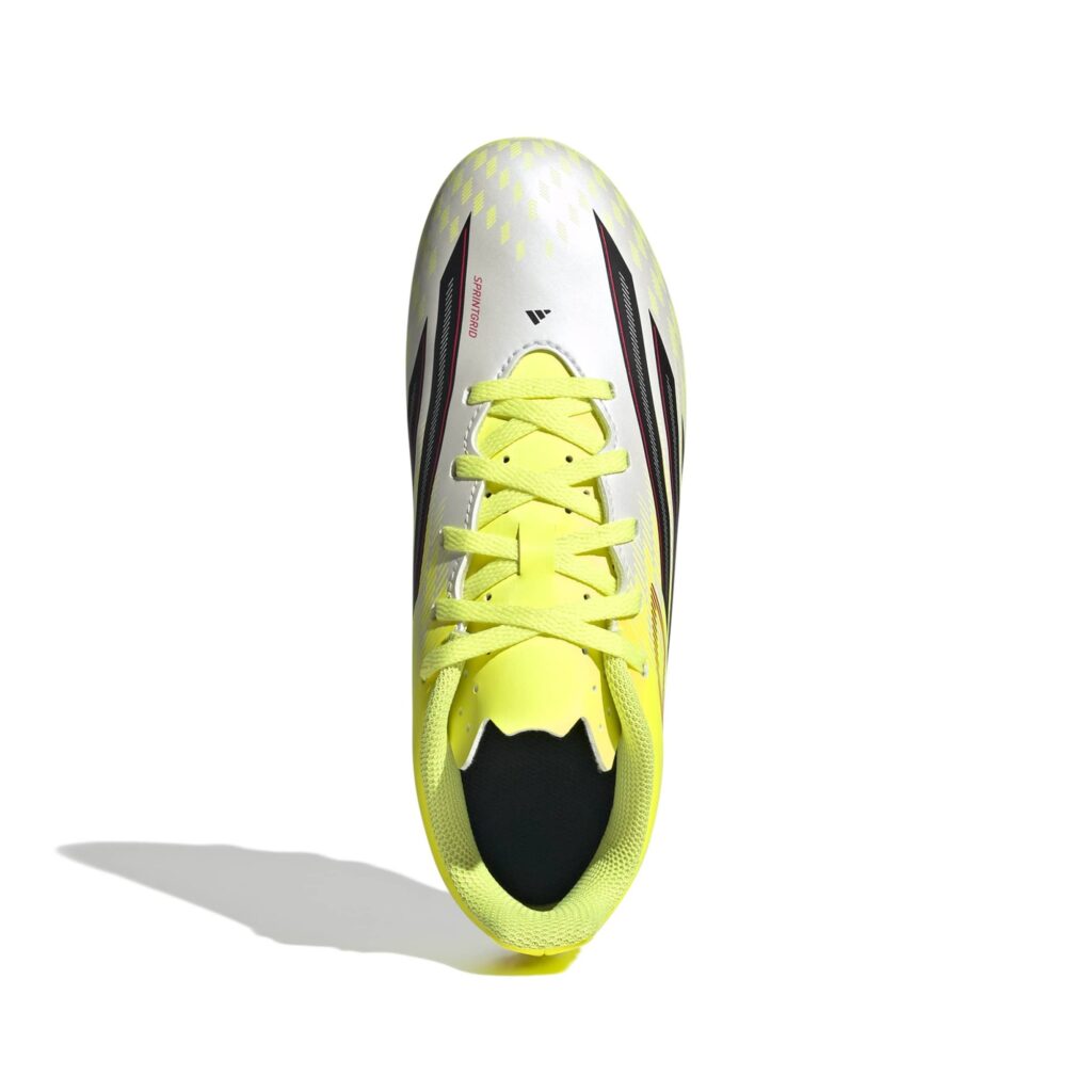 Adidas F50 Club Kinder Fußballschuh gelb Detailansicht oben