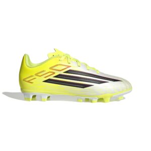 Adidas F50 Club Kinder Fußballschuh gelb Seitenansicht