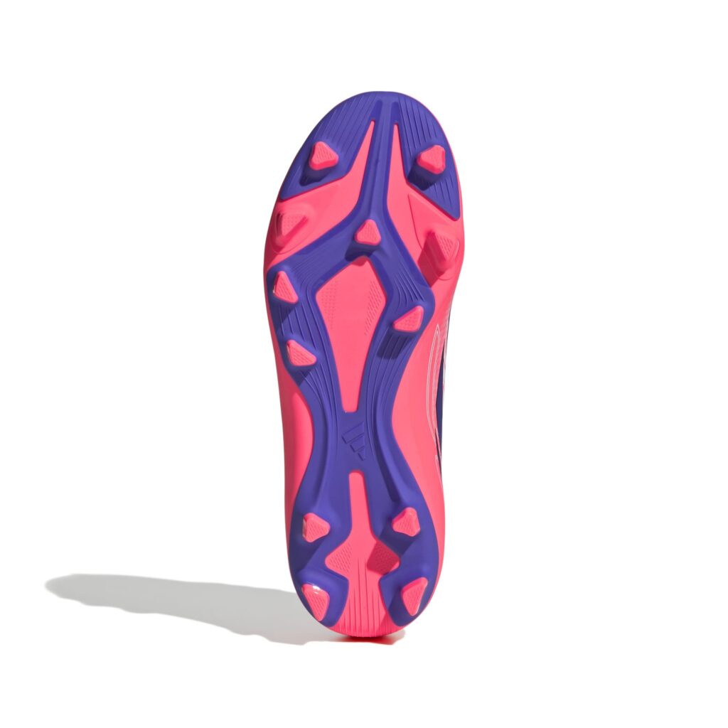 Adidas F50 Hyperfast Club Kinder Fußballschuh weiß-pink Sohlenansicht