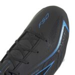Adidas F50 Hyperfast League FG Fussballschuh schwarz Detailansicht Schnuerung