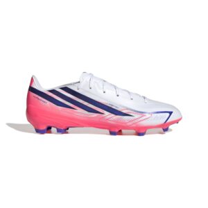 Adidas F50 Hyperfast League FG Fußballschuh weiß-pink Seitenansicht