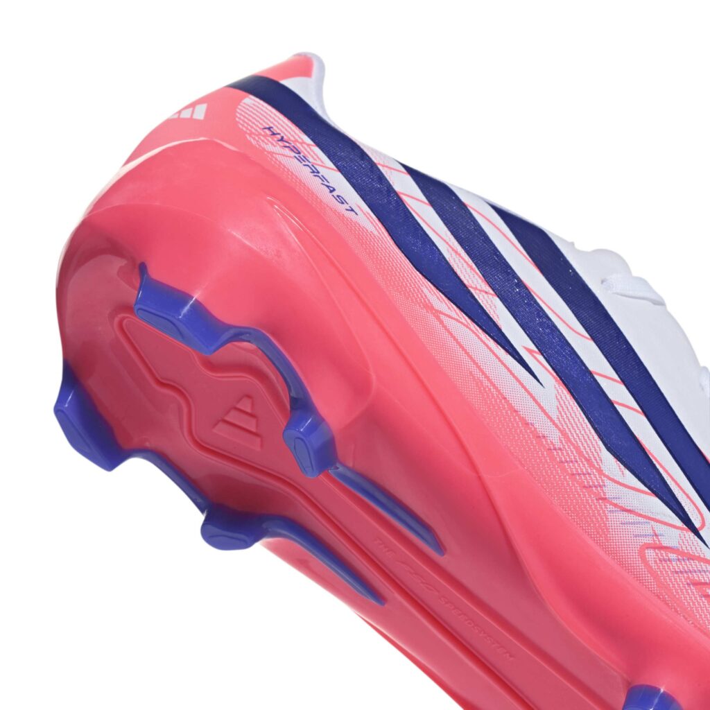 Adidas F50 Hyperfast League Kinder FG Fußballschuh weiß-pink Detailansicht Ferse
