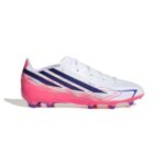 Adidas F50 Hyperfast League Kinder FG Fußballschuh weiß-pink Seitenansicht