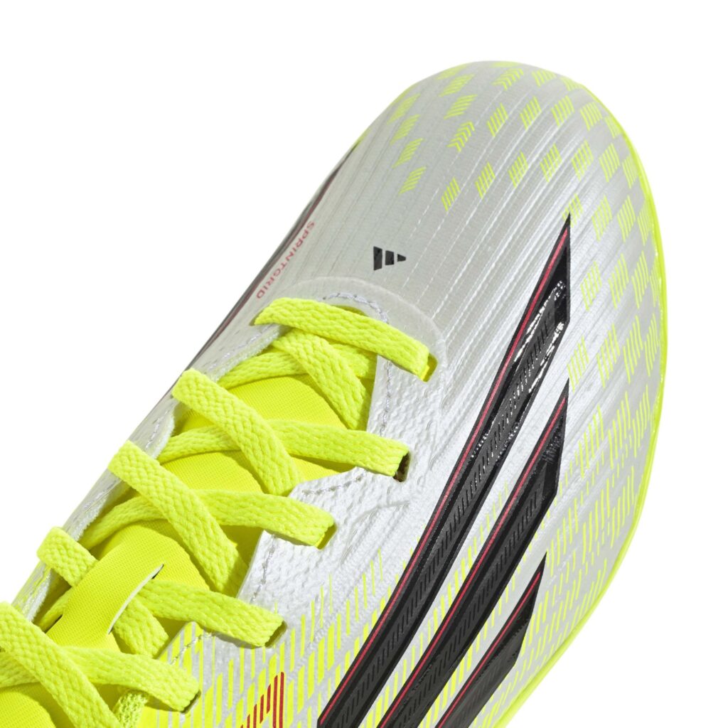 Adidas F50 League FG/MG Fußballschuh gelb Detailansicht Schnuerung
