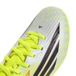 Adidas F50 League FG/MG Fußballschuh gelb Detailansicht Schnuerung