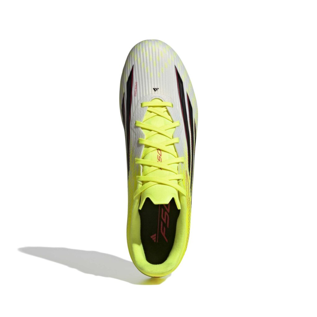 Adidas F50 League FG/MG Fußballschuh gelb Detailansicht oben