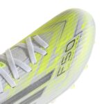 Adidas F50 Sparkfusion League Kinder Fußballschuh weiß/gelb Detailansicht Schnuerung