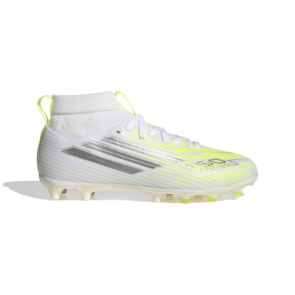Adidas F50 Sparkfusion League Kinder Fußballschuh weiß/gelb Seitenansicht