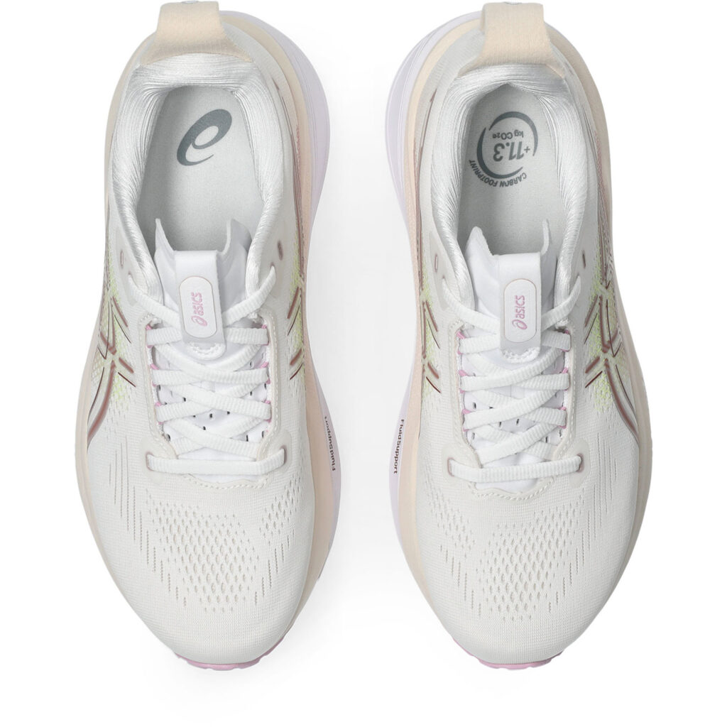Asics Gel-Kayano 33 Damen Laufschuh weiß Detailansicht oben